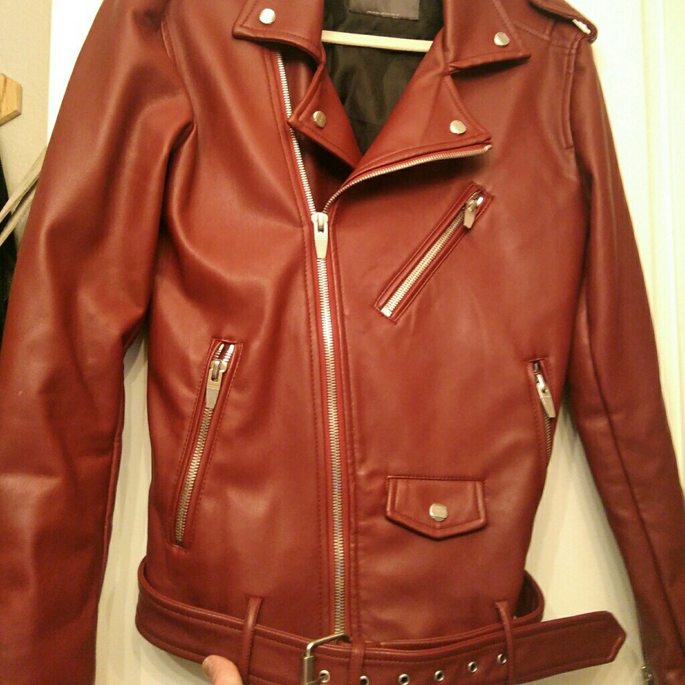 Zara leather motorcycle jacket